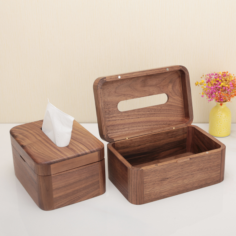 Wooden Facial Tissue Box